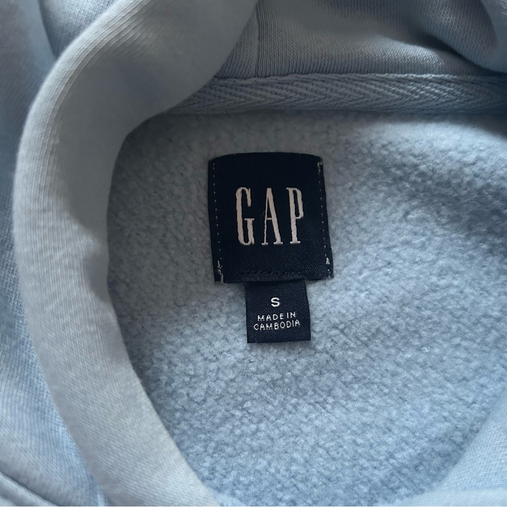 GAP Classic Hoodie Light Blue Athleisure Women’s Size Small - Picture 4 of 4